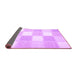 Sideview of Checkered Purple Modern Rug, con2549pur