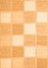 Serging Thickness of Machine Washable Checkered Orange Modern Area Rugs, wshcon2549org