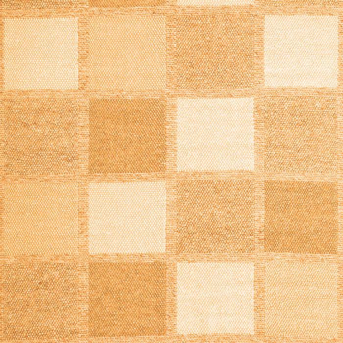 Serging Thickness of Machine Washable Checkered Orange Modern Area Rugs, wshcon2549org