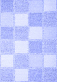 Checkered Blue Modern Rug, con2549blu