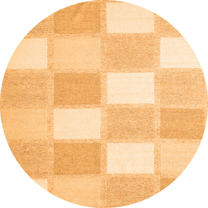 Square Checkered Orange Modern Rug, con2549org