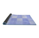 Sideview of Checkered Blue Modern Rug, con2549blu