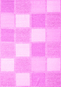 Checkered Pink Modern Rug, con2549pnk