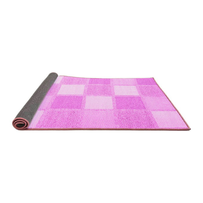Sideview of Checkered Pink Modern Rug, con2549pnk