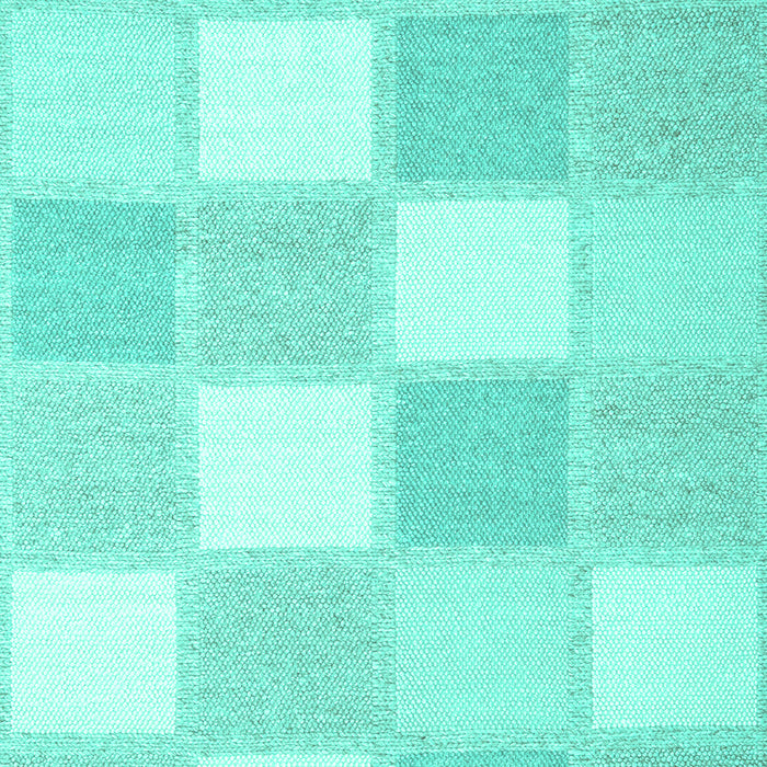 Checkered Turquoise Modern Rug, con2549turq