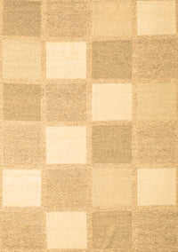 Checkered Brown Modern Rug, con2549brn