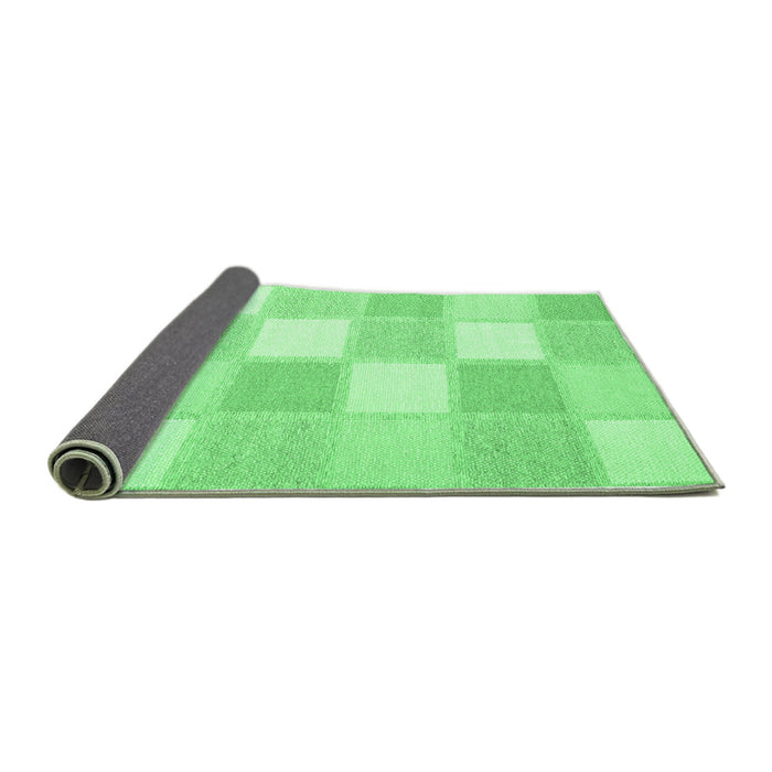 Sideview of Checkered Emerald Green Modern Rug, con2549emgrn