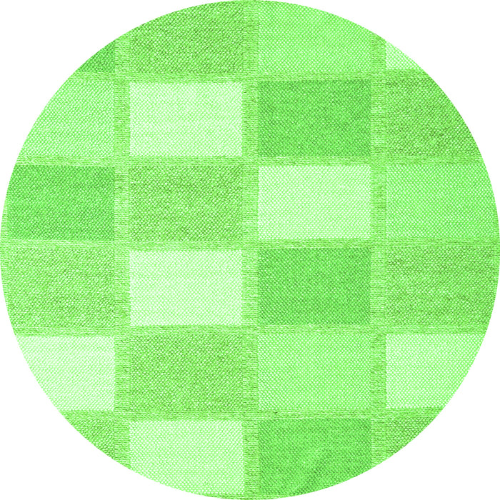 Square Checkered Green Modern Rug, con2549grn