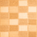 Serging Thickness of Checkered Orange Modern Rug, con2549org