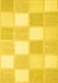 Machine Washable Checkered Yellow Modern Rug, wshcon2549yw