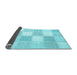 Sideview of Checkered Light Blue Modern Rug, con2549lblu