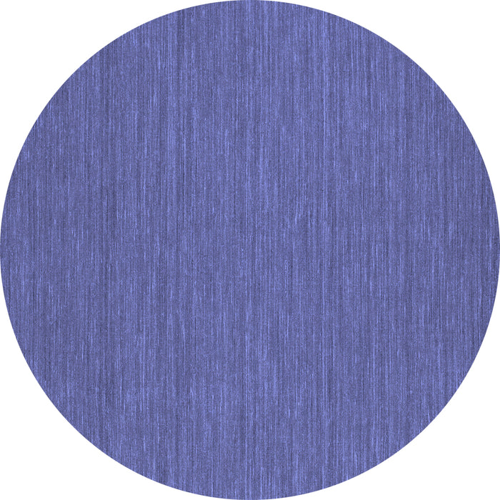 Round Abstract Blue Contemporary Rug, con254blu