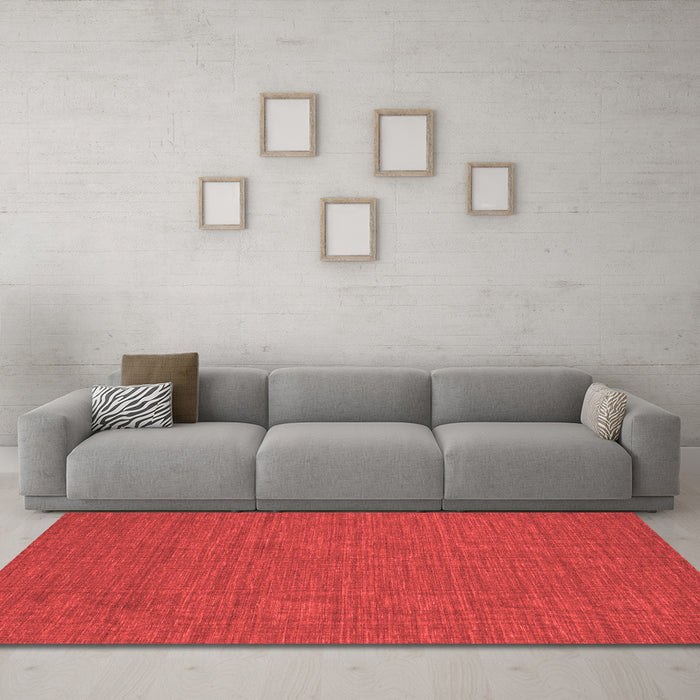 Contemporary Red Washable Rugs