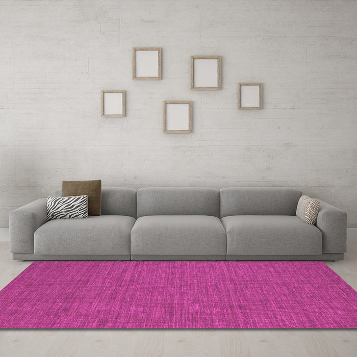 Machine Washable Abstract Pink Contemporary Rug in a Living Room, wshcon254pnk
