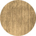 Round Abstract Brown Contemporary Rug, con2550brn