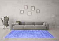 Machine Washable Abstract Blue Contemporary Rug, wshcon2550blu