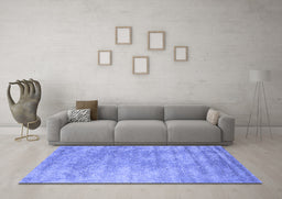 Machine Washable Abstract Blue Contemporary Rug in a Living Room, wshcon2550blu