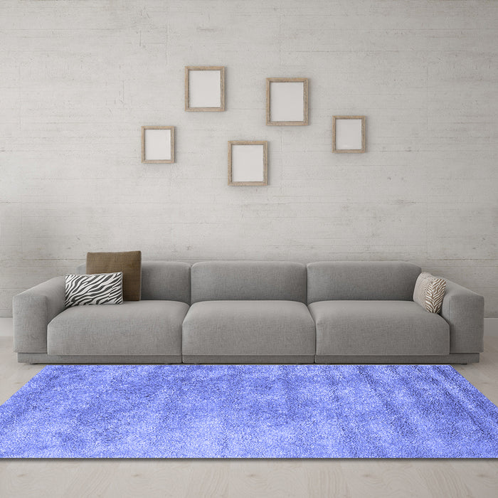 Machine Washable Abstract Blue Contemporary Rug in a Living Room, wshcon2550blu