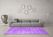 Machine Washable Abstract Purple Contemporary Area Rugs in a Living Room, wshcon2550pur