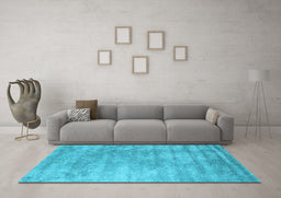 Machine Washable Abstract Light Blue Contemporary Rug in a Living Room, wshcon2550lblu