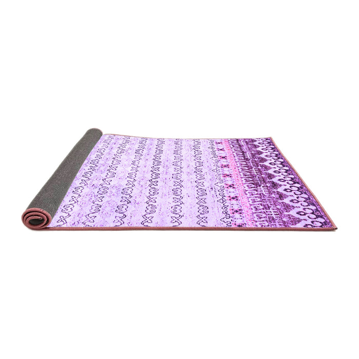 Sideview of Abstract Purple Contemporary Rug, con2551pur