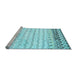 Sideview of Machine Washable Abstract Light Blue Contemporary Rug, wshcon2551lblu