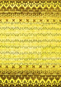 Abstract Yellow Contemporary Rug, con2551yw