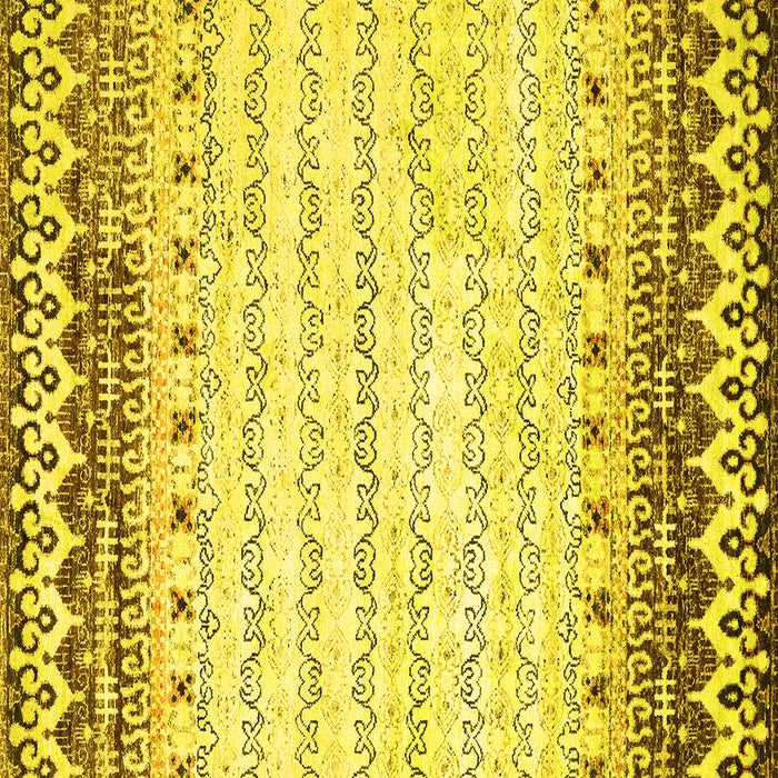 Square Machine Washable Abstract Yellow Contemporary Rug, wshcon2551yw
