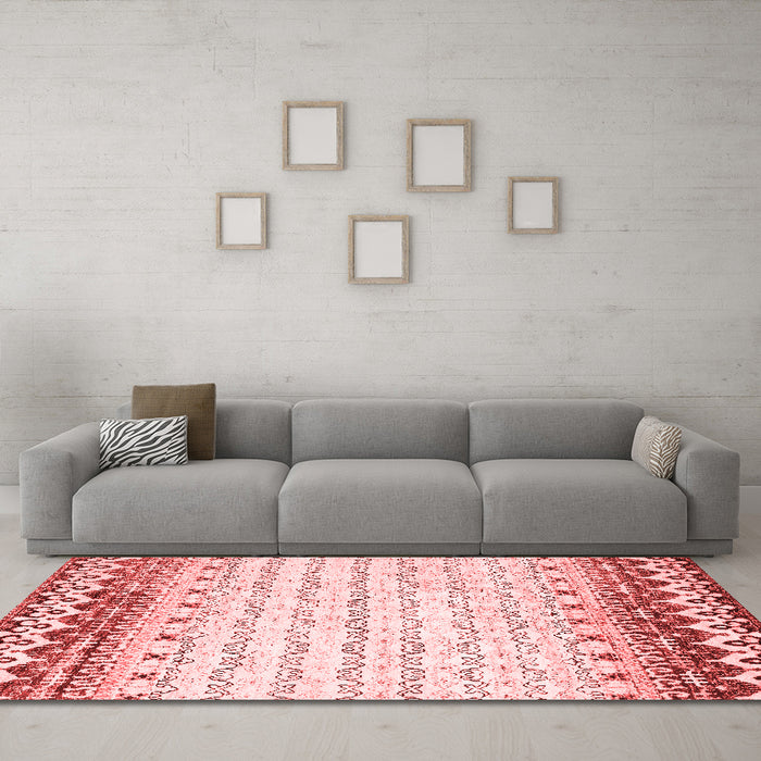 Contemporary Red Washable Rugs