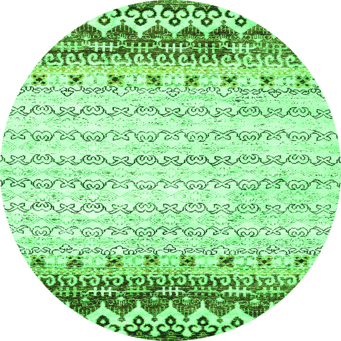 Machine Washable Abstract Green Contemporary Area Rugs, wshcon2551grn