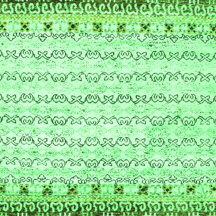 Serging Thickness of Machine Washable Abstract Green Contemporary Area Rugs, wshcon2551grn