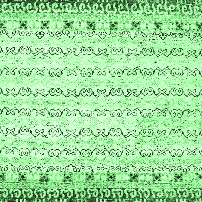 Machine Washable Abstract Emerald Green Contemporary Area Rugs, wshcon2551emgrn