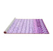 Sideview of Machine Washable Abstract Purple Contemporary Area Rugs, wshcon2551pur