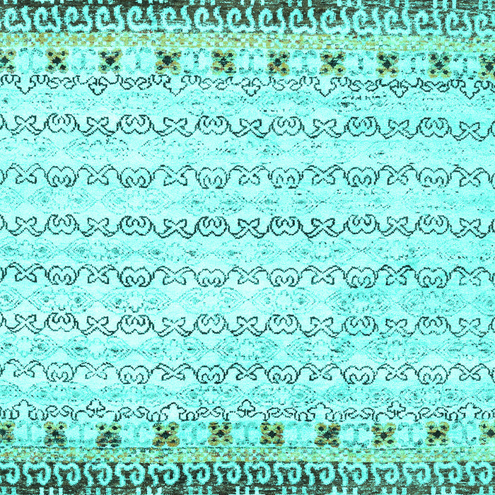 Machine Washable Abstract Turquoise Contemporary Area Rugs, wshcon2551turq