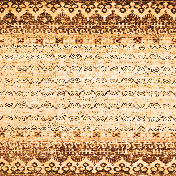 Serging Thickness of Abstract Orange Contemporary Rug, con2551org