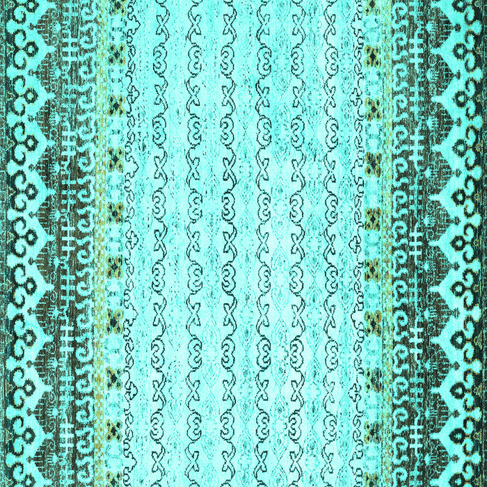 Square Machine Washable Abstract Turquoise Contemporary Area Rugs, wshcon2551turq