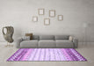 Machine Washable Abstract Purple Contemporary Area Rugs in a Living Room, wshcon2551pur