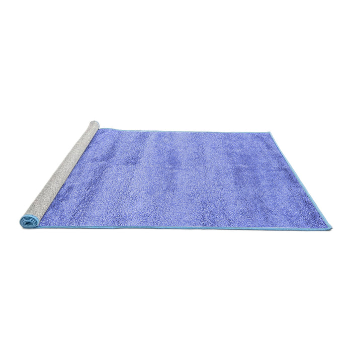 Sideview of Machine Washable Abstract Blue Contemporary Rug, wshcon2552blu