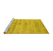 Sideview of Machine Washable Abstract Yellow Contemporary Rug, wshcon2552yw