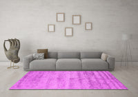 Machine Washable Abstract Pink Contemporary Rug, wshcon2552pnk