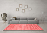 Machine Washable Abstract Red Contemporary Rug, wshcon2552red