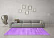 Machine Washable Abstract Purple Contemporary Area Rugs in a Living Room, wshcon2552pur