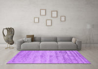 Machine Washable Abstract Purple Contemporary Rug, wshcon2552pur