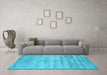 Machine Washable Abstract Light Blue Contemporary Rug in a Living Room, wshcon2552lblu