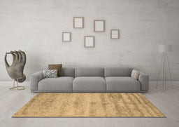 Machine Washable Abstract Brown Contemporary Rug in a Living Room,, wshcon2552brn