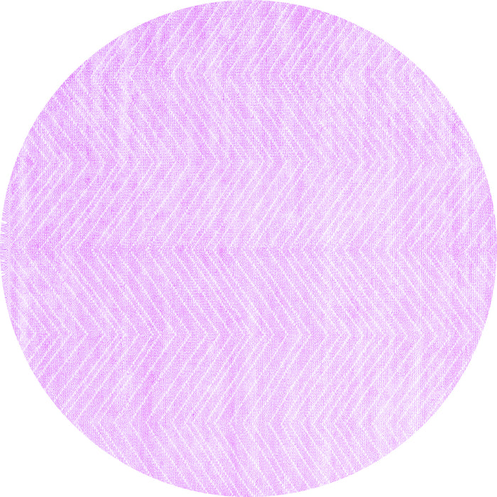 Round Machine Washable Solid Purple Modern Area Rugs, wshcon2553pur