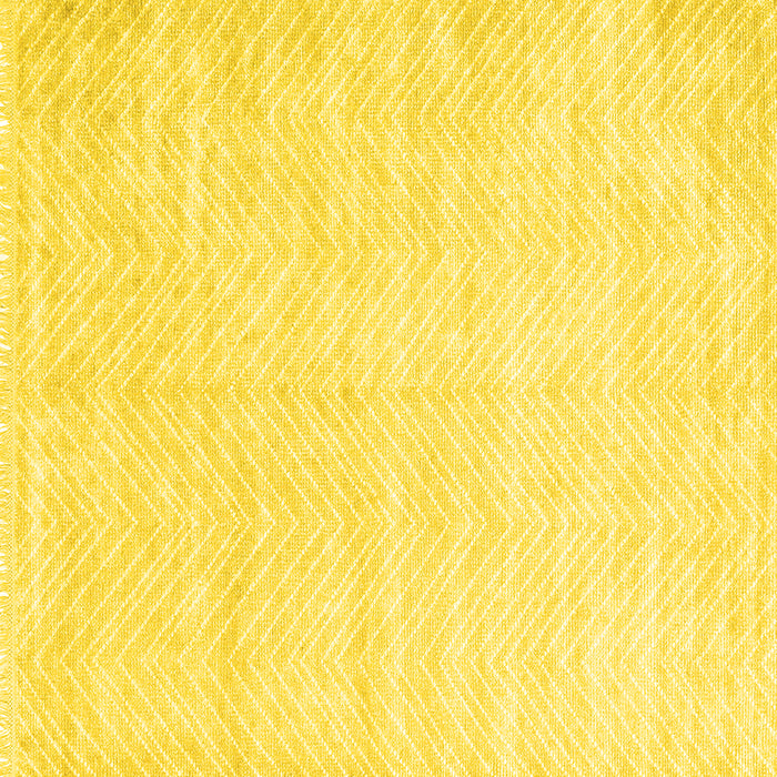 Square Machine Washable Solid Yellow Modern Rug, wshcon2553yw