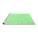 Sideview of Machine Washable Solid Emerald Green Modern Area Rugs, wshcon2553emgrn