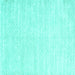 Square Solid Turquoise Modern Rug, con2553turq