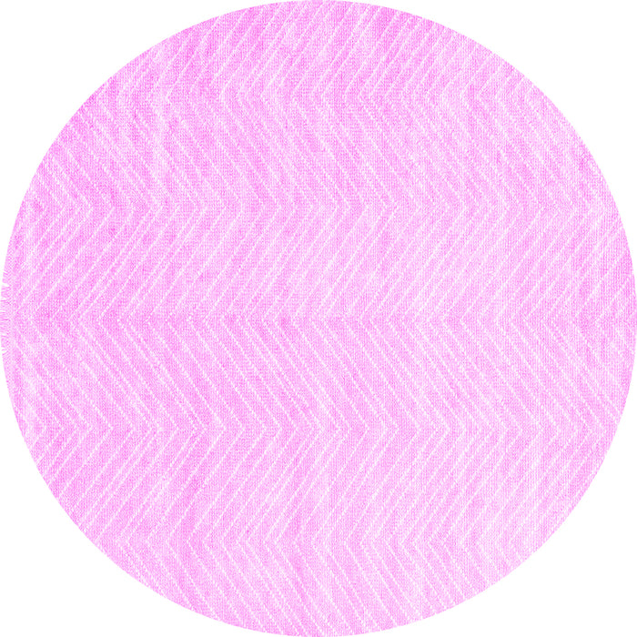 Round Solid Pink Modern Rug, con2553pnk